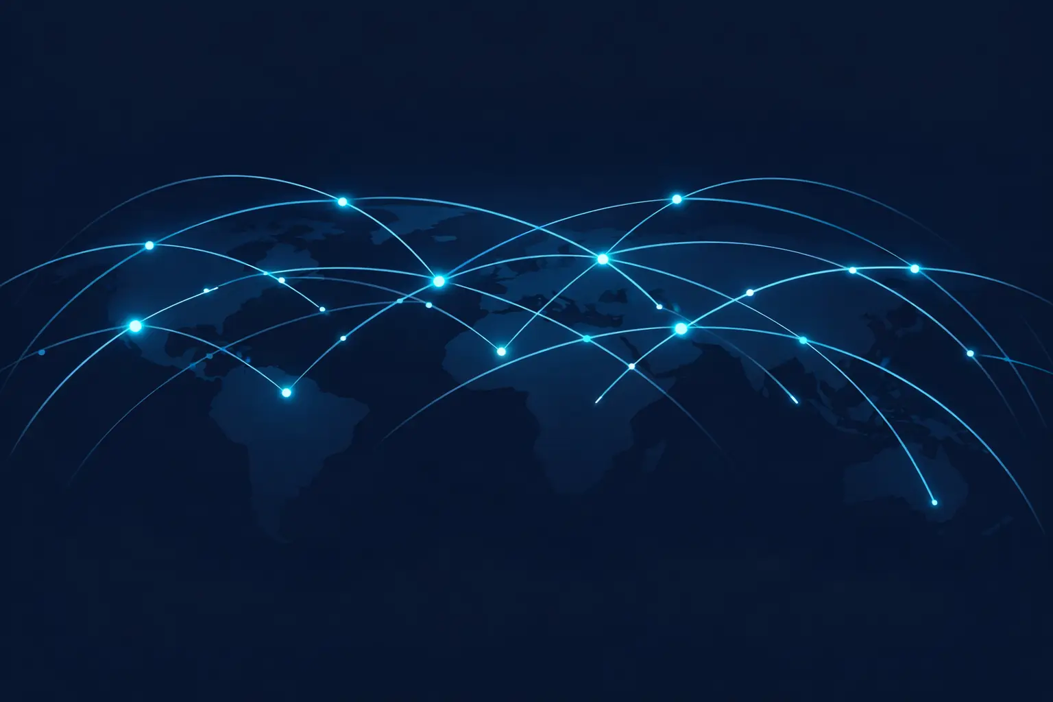 Global flight path network map